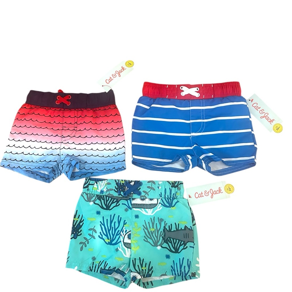 3-pack Cat & Jack Boy’s Swimwear Size 9M